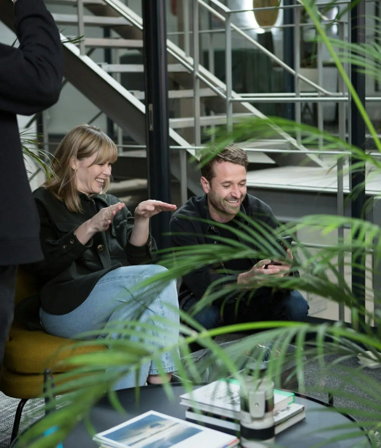 Chev and Rogan laughing